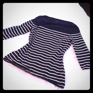 Boat Neck 3/4 Length Sleeve Women’s Top Size L